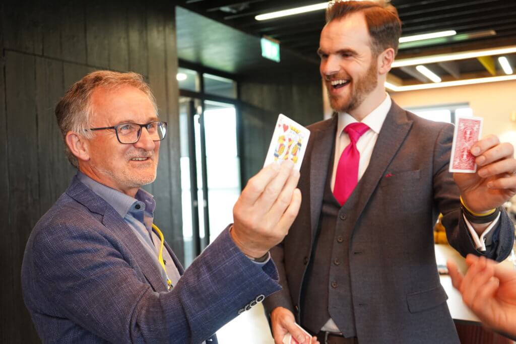 Martin Meehan - Meehan Associates and Magician David Burgess.