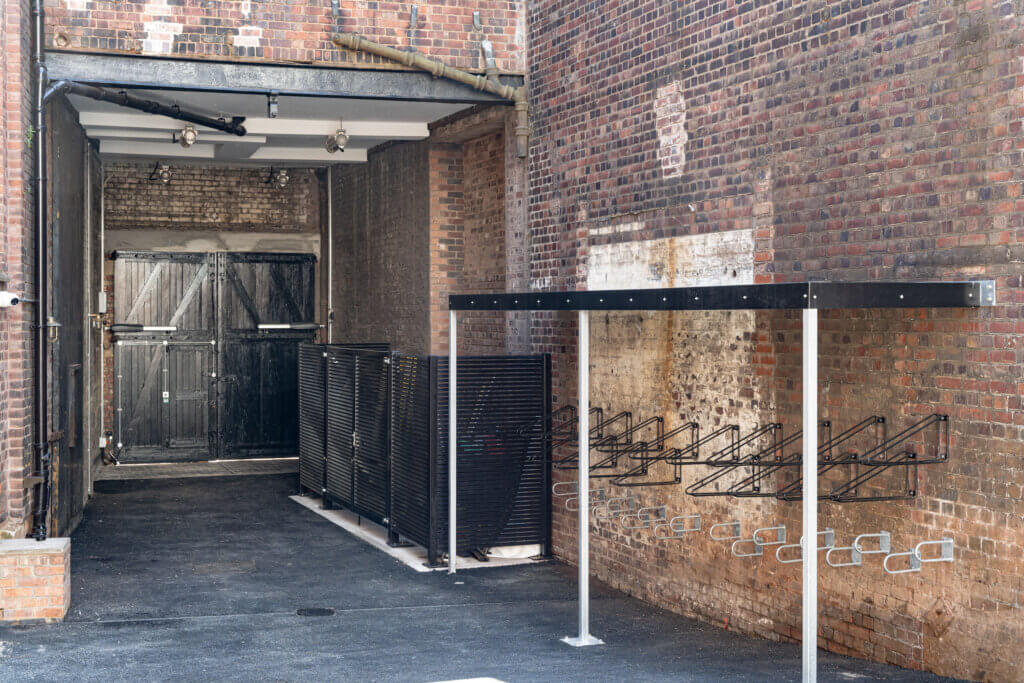 Javelin Block. Bike locking facilities