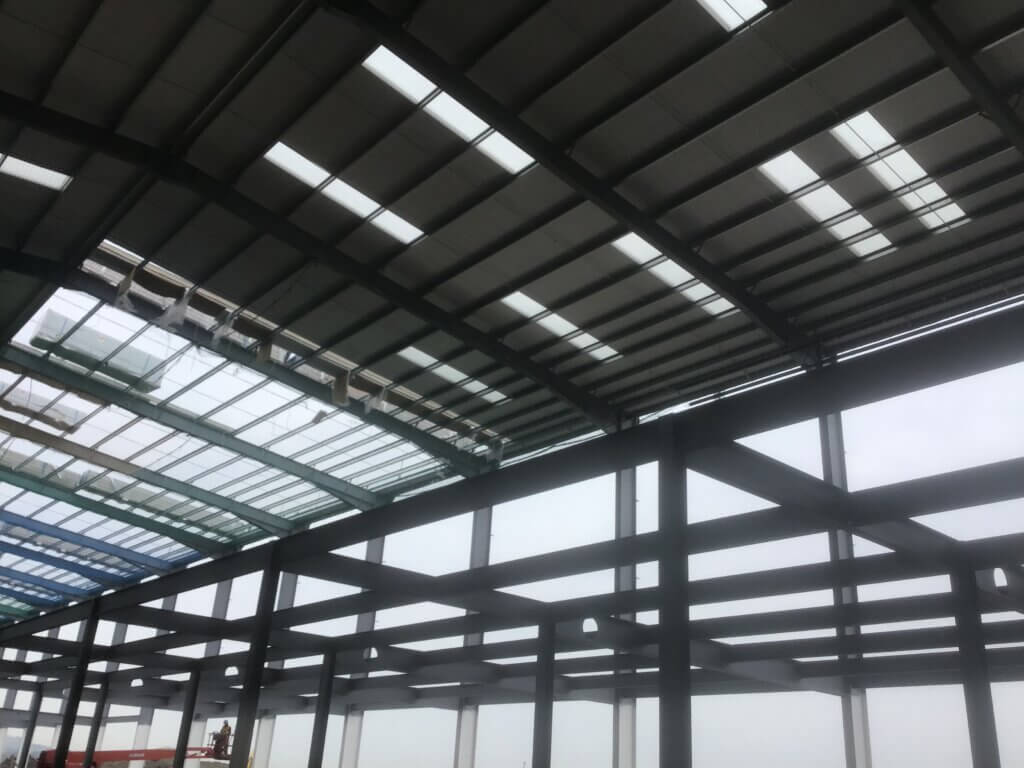 Mountpark Logistics hub. Steel beams